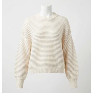 NEW BELLA DAHL relaxed boxy fit sweater in vanilla frost